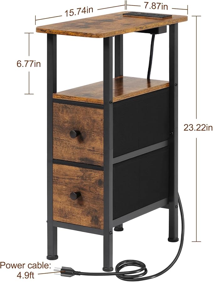 LOAKEKEL Narrow Nightstand - Image 3