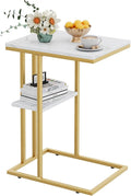 C Shaped End Side Table, Couch Sofa Table by Katrawu