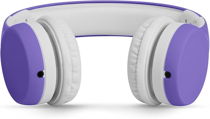 LilGadgets Connect+ Wired Kids Headphones for School with Mic, Volume Limited & Noise Reduction, On-Ear Headset with Cord, SharePort Technology for Multiple Kids & SoftTouch Padding, Purple