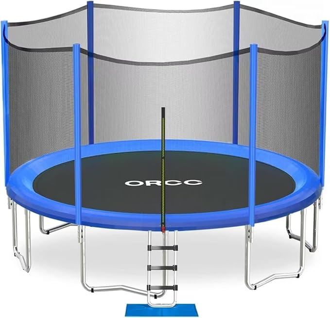 ORCC 1200LBS Weight Capacity Trampoline 16 15 14 12 10 8FT Outdoor Yard Trampolines for Kids Adults Outdoor Yard Trampolines for Kids Adults