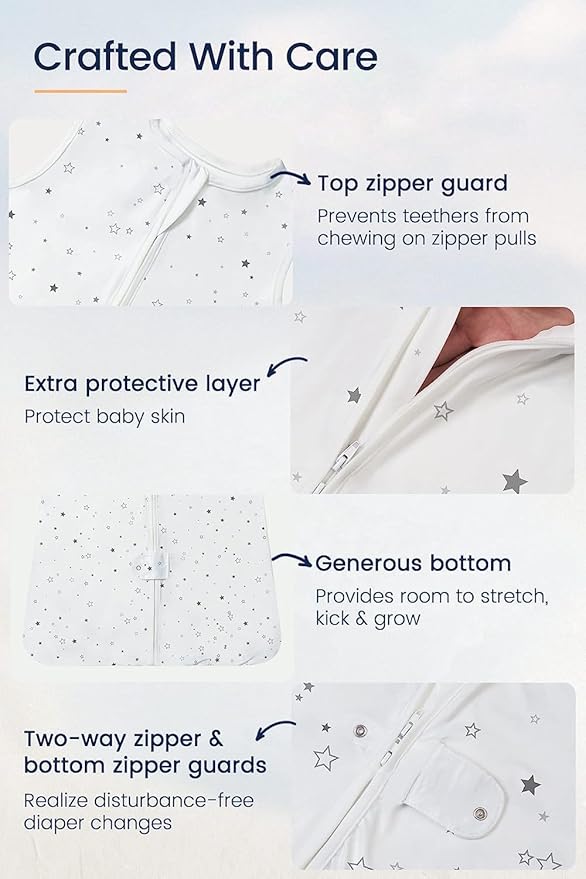TotAha Space Toddler Sleep Sack 2T-3T-4T,0.5 TOG Lightweight, Stretchy, Silky Sleep Bag, Buttery Soft Wearable Blanket Baby Sleeping Sacks With 2-way Safe Zipper
