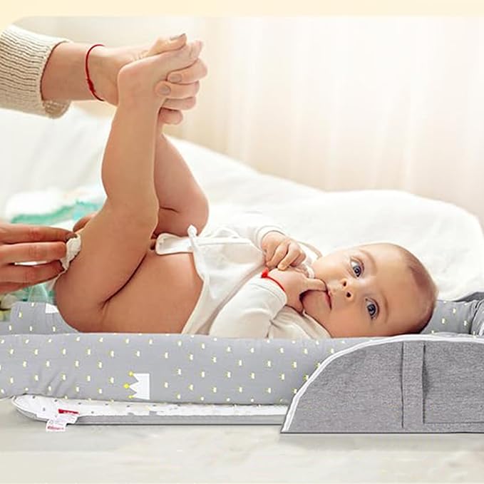 Baby Lounger for Newborn Portable Bag,Baby Lounger Play Mat Awake-Time,Newborn Babies Essentials Gifts 0-24 Months Home Travel(Crocodile Jungle)