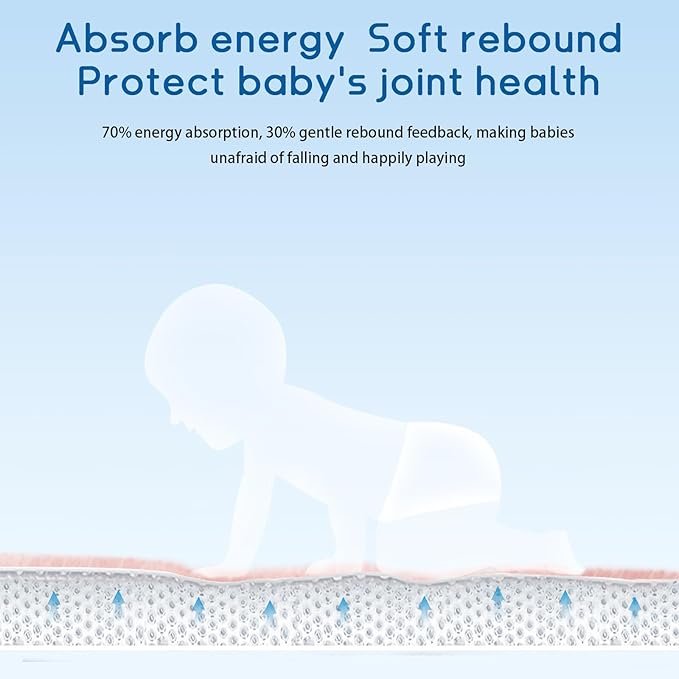 Baby Play Mat for Floor Tummy Time Mat Nursery Rug Muscle Area Rug Playroom Tatami 79"x118" Memory Foam 1.3" Thick Crawling For Babies,Toddlers, Infants, Kids,Floor(Pink)