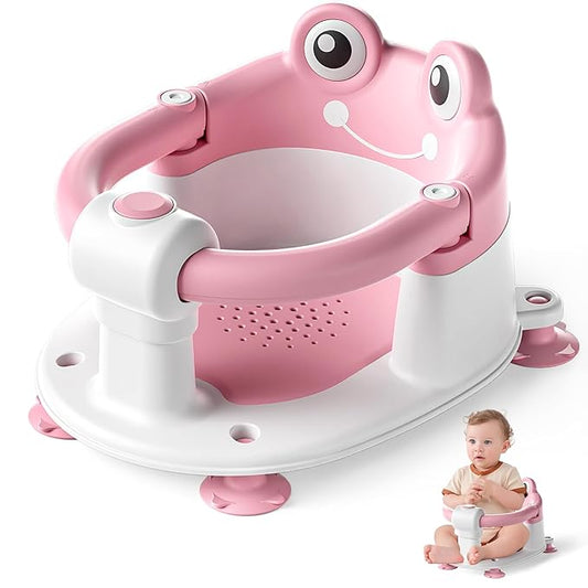Baby Bath Seat for Babies 6 Months & up Non-Slip Toddler Bath Seats for Sitting Up Infant Bathtub Chair with Suction Cups and Soft Cushion for Baby Shower Tub Seat