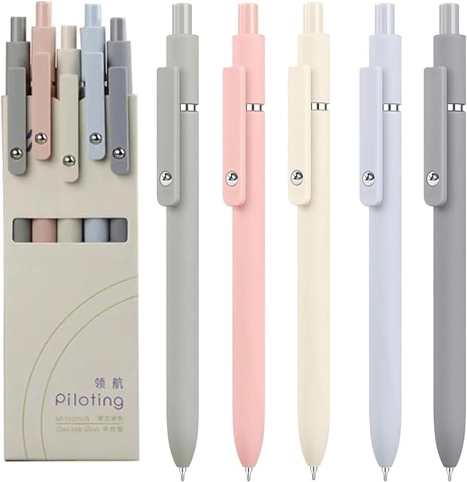 Nurse Pens, Easter Gifts for Women Coworker Doctor Nurses, Aesthetic Preppy Office Supplies, Office Desk Accessories Nursing School Essentials, Fine Point Pen for Journaling Note Taking(5 Pcs Morandi)