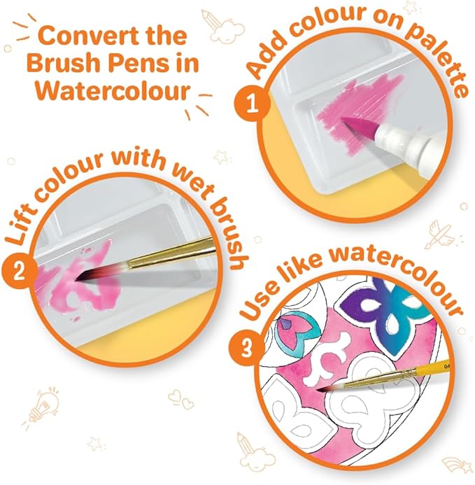 Imagimake Mandala Art Kit | Watercolor Paint Set | 12 Exciting Mandala Projects in Arts and Crafts for Kids Ages 8-12-14-16 | Craft Kits for Adults & Kids | 8 Year Old Girl Birthday Gifts