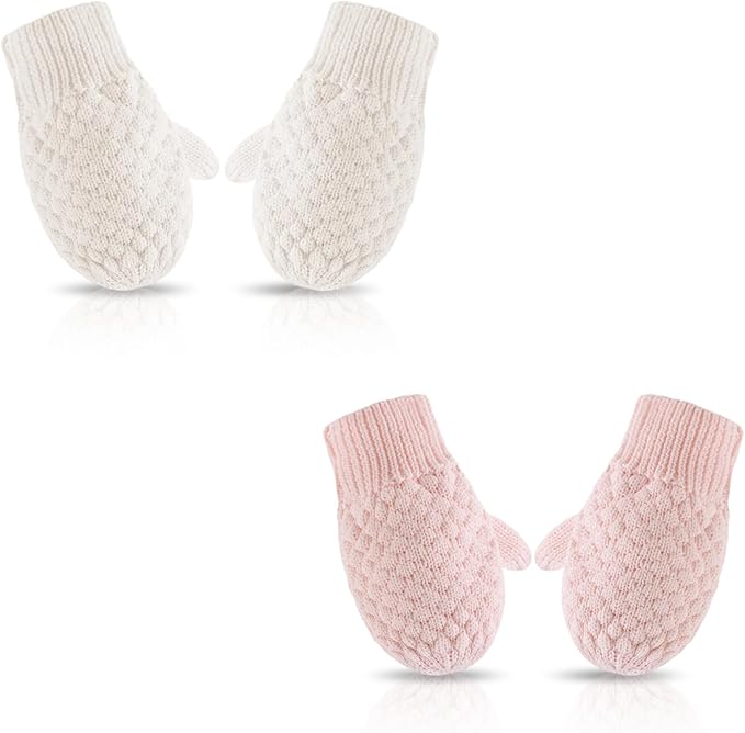 Baby Knit Mittens Toddler Boys Girls Gloves Winter Infant Newborn No Scratch Mitten 0-3 Years