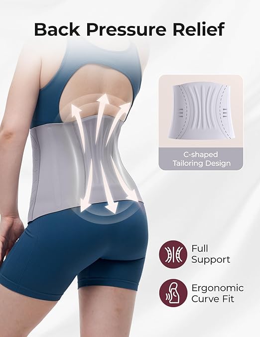 Momcozy Ergowrap Postpartum Belly Band for Natural and C-Section Recovery, Abdominal Binder with 3D Abdomen Lifting & Ergonomic Back Support, Seamless Belly Wrap Shapewear for Post Surgery Recovery