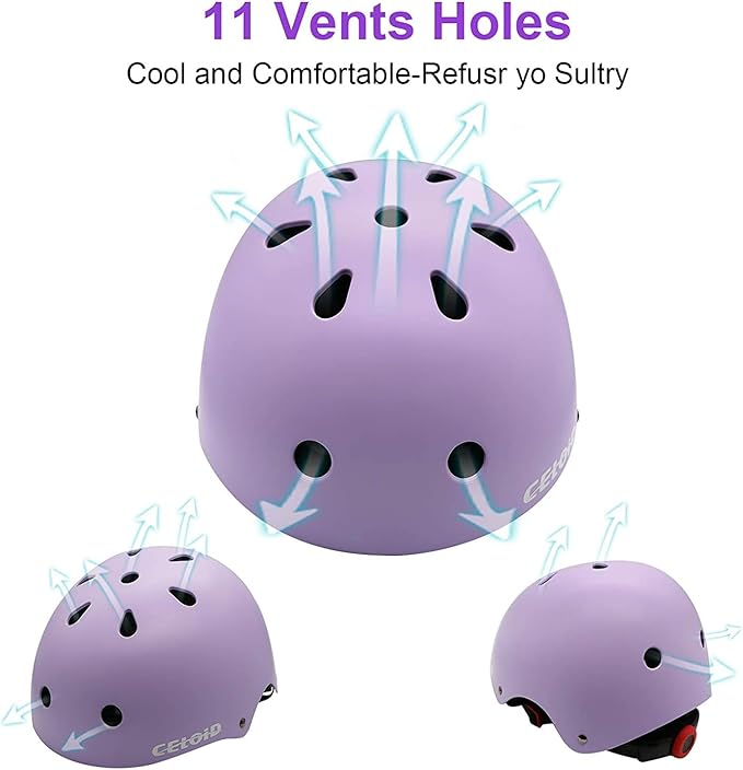 Kids Bike Skateboard Helmet Pad Set,Toddler Cyling Protective Gear Knee & Elbow Pads Wrist Guards for 5-8-10-12-14-16 Years Girls Boys Bicycle Scooter Roller Skate Inline Skating Rollerblading