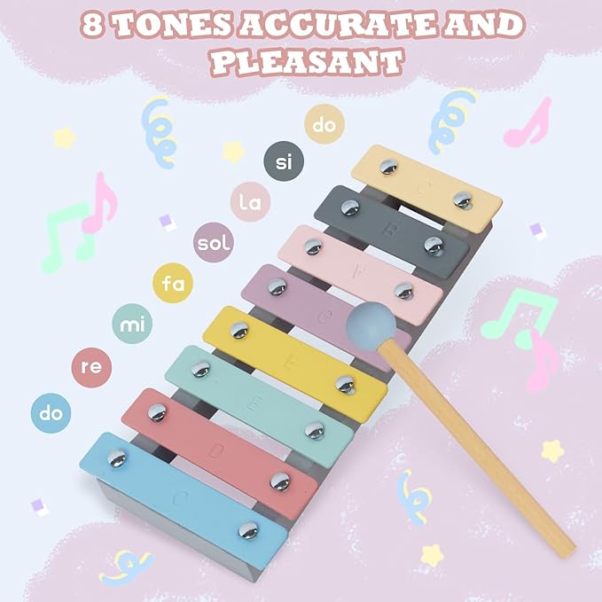 Kids Xylophone Musical Toy with Child Safe Mallets - Educational Instrument for Toddlers