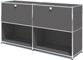 Metal Sideboard with 2 Flap Doors, DIY Modern Home Furnishing, Foyer by SIMPLINK