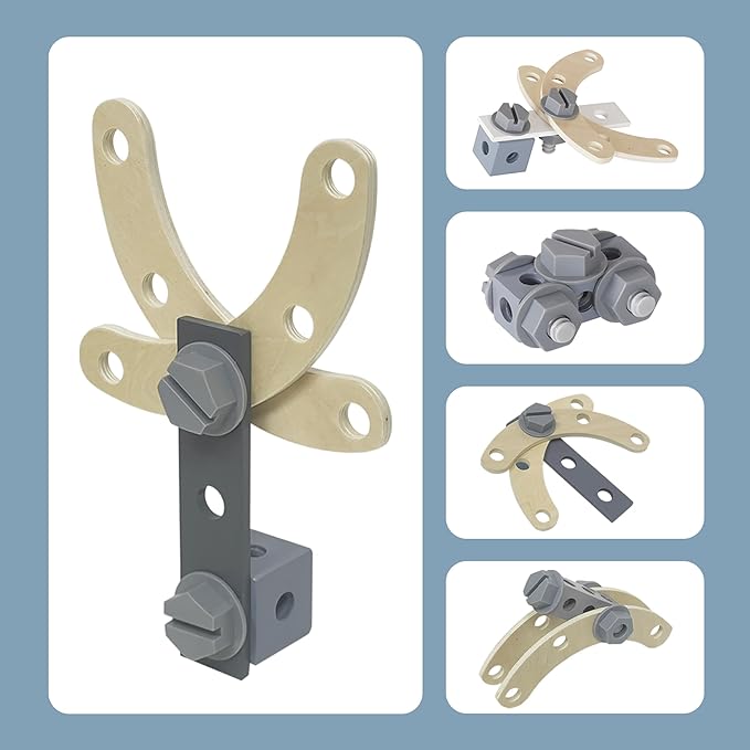 Wooden Tool Bench Toys for Kids Toddlers,Construction Workshop Tool Bench Toys, 51 Pieces Tool Playset with Play Tools Set for Girls & Boys Toddlers 3+