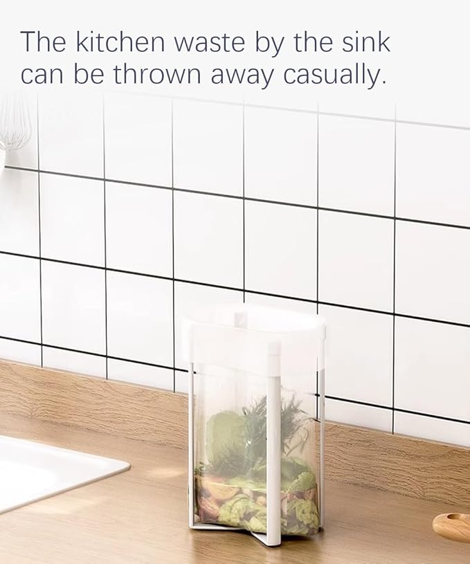 Kitchen Stand Holder, Plastic Bag Drying Rack, Multifunctional Countertop Cups Bottles Drying Rack for Plastic Bags, Bottles and Cups, Shelf Trash Bag