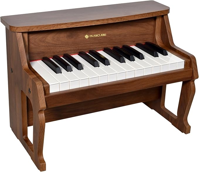 MUSICUBE Piano for Kids 25 Keys Classic Digital Wood Piano Educational Musical Toys for Boys Girls Aged 3+