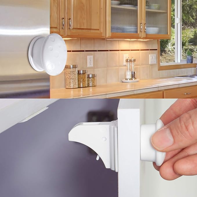 Eco-Baby Universal Replacement Keys for Magnetic Cabinet Locks [2 Universal Keys] Child Safety for Drawers and Cabinets - 2 Keys for Child Proof Kitchen Bathroom Cabinet Locks