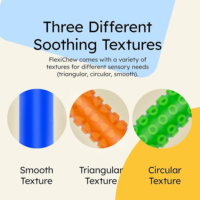 Gafly FlexiChew (Level 1, 2, 3) - Chew Necklaces for Sensory Kids - Autism Chew Toys Sensory with Three Levels of Hardness - Chewy Necklace Sensory - Silicone Made Chew Tubes for Kids