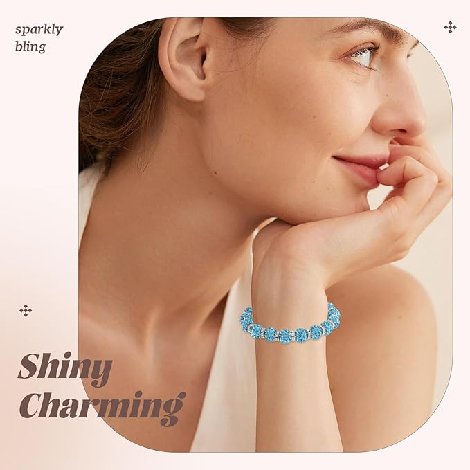 160pcs 10mm Rhinestone Beads for Jewelry Making, Aquamarine Shiny Round Disco Ball Beads Bulk, Sparkle Crystal Clay Christmas for Bracelet Baseball Necklace Earring Crafting and DIY