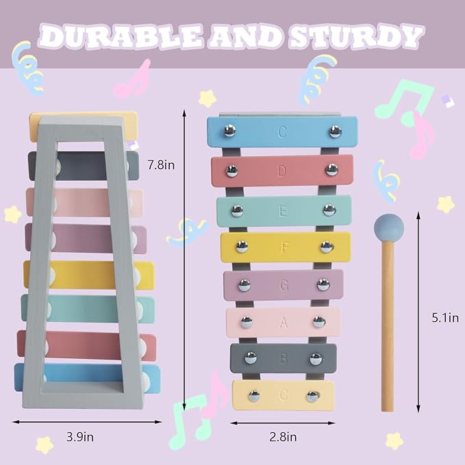 Kids Xylophone Musical Toy with Child Safe Mallets - Educational Instrument for Toddlers