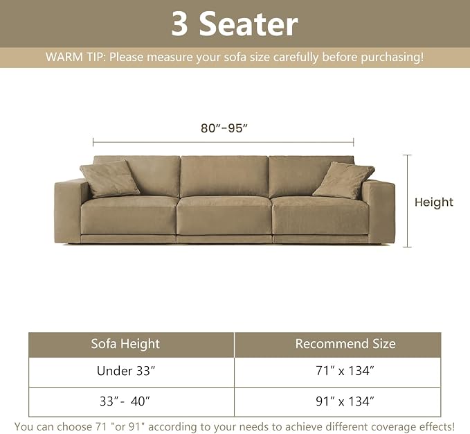 MYSKY HOME Boho Couch Cover Deep Chocolate Sofa Covers Washable, Farmhouse Sofa - Image 5