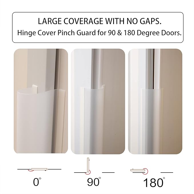 2PCS Child Proofing Door Finger Pinch Protector Clear Door Jam Shield for Child Safety Finger Pinch Guard Hinge Protectors for Kids/Pet