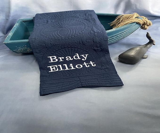Personalized Baby Blanket Baby Quilt Monogrammed Blankets for Boys and Girls Embroidered Baby Gifts Birthdate
