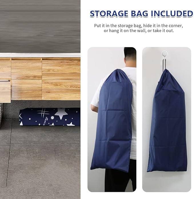 BESTHLS Foldable Bathtub Portable Soaking Bath Tub,Eco-Friendly Bathing Tub for Shower Stall (Blue Sky -1)