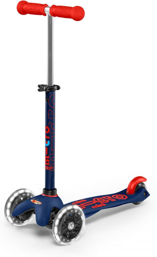 Micro Kickboard Mini Deluxe LED Three-Wheeled Lean-to-Steer Swiss-Designed Micro Scooter