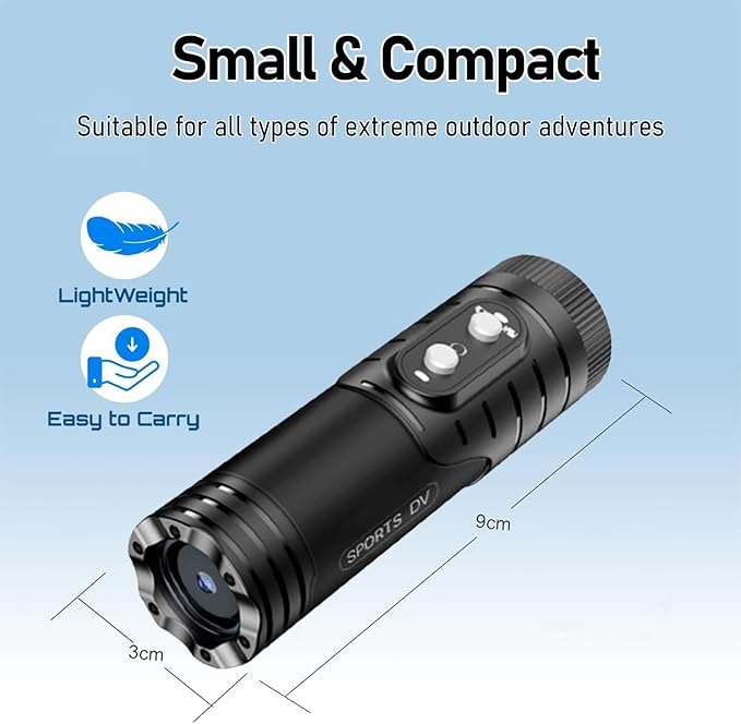 WiFi Helmet Camera, HD 1080P Bike Motorcycle Helmet Camera, IP66 Waterproof Action Camera for Cars, Bicycle, Motorbike & Sports Helmet (with 64G Card)