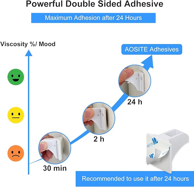 Child Safety Magnetic Cabinet Locks 4 Pack+ Key-AOSITE Baby Proofing Magnetic Drawer Locks for Kitchen with Adhesive No Drilling or Screws Fixed, Baby Safety Cabinet Locks