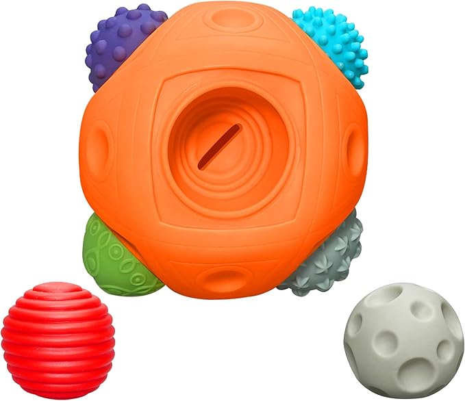 Balls for Toddlers 1-3 Baby Sensory Toys, Montessori Toys for Babies 6-12 Months Baby Toys, Sensory Ball BPA Free Teething Gift Toddler Balls Bath Toys with Bright Color Multi Textured