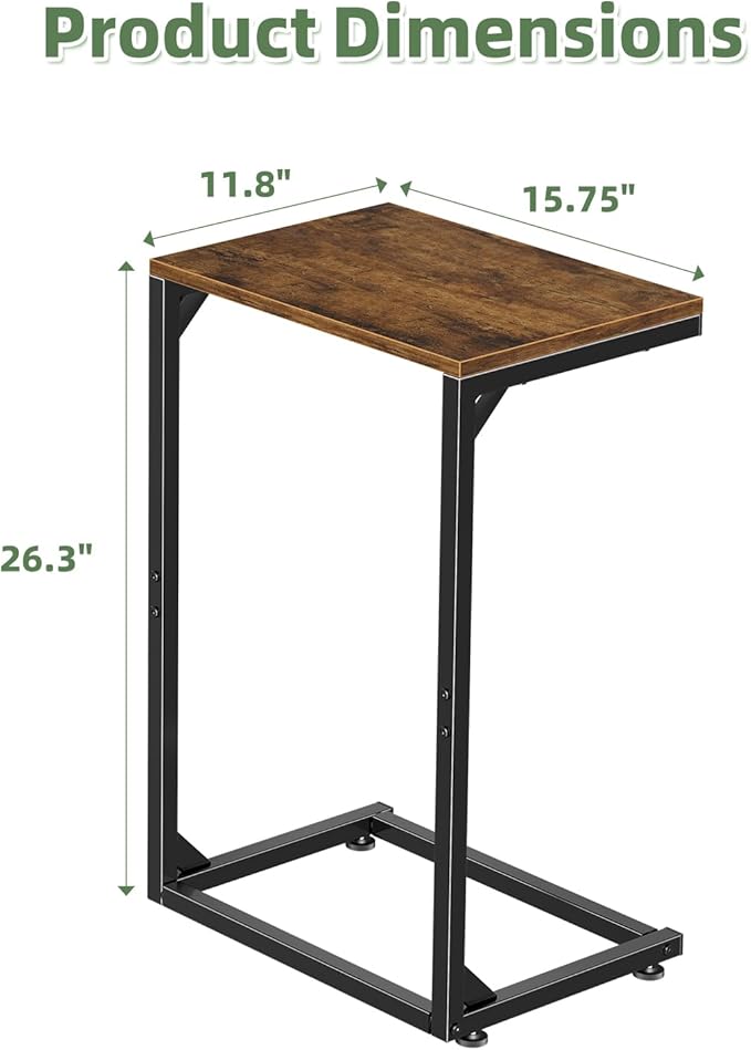 Simple Trending C Shaped End Table, Small Side Table, TV Trays - Image 3