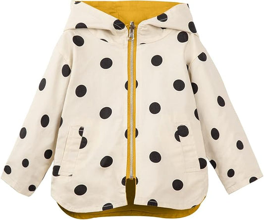 Mud Kingdom Cute Girls Hooded Jacket Reversible Full Zipper Outerwear