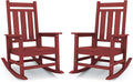 KINGYES Oversized Outdoor Rocking Chair Set of 2, All-Weather Patio Rocking by KINGYES