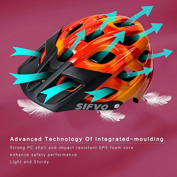 Kids Bike Helmet, SIFVO Kids Helmet 8+ Boys and Girls Bike Helmet with Cool Visor, Bike Helmets for Kids, Youth Bike Helmet Kids Mountain Bike Helmet Lightweight and Sturdy【55-58cm】