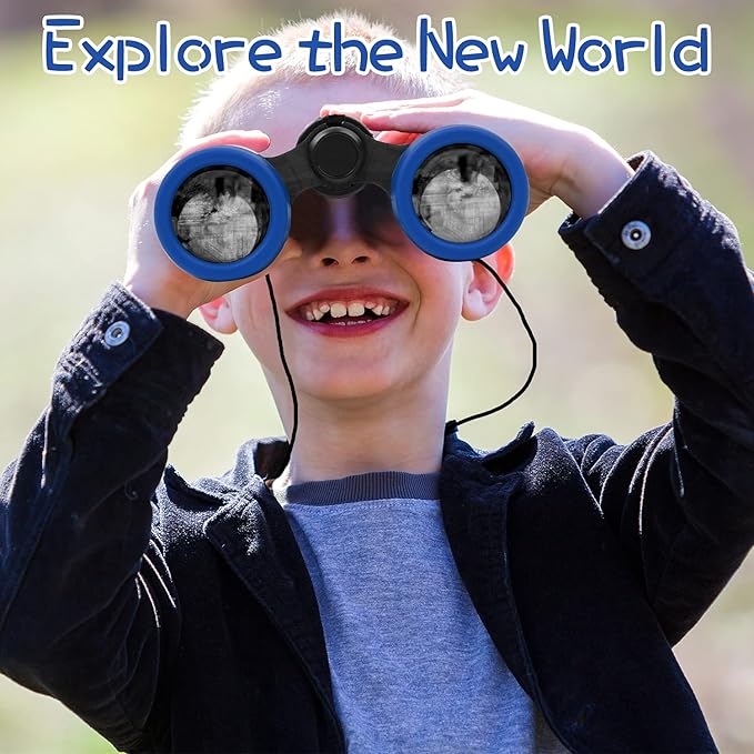 Scotamalone Kids Binoculars Shock Proof Toy Binoculars Set for Age 3-12 Years Old Boys Girls Bird Watching Educational Learning Hunting Hiking Birthday Presents