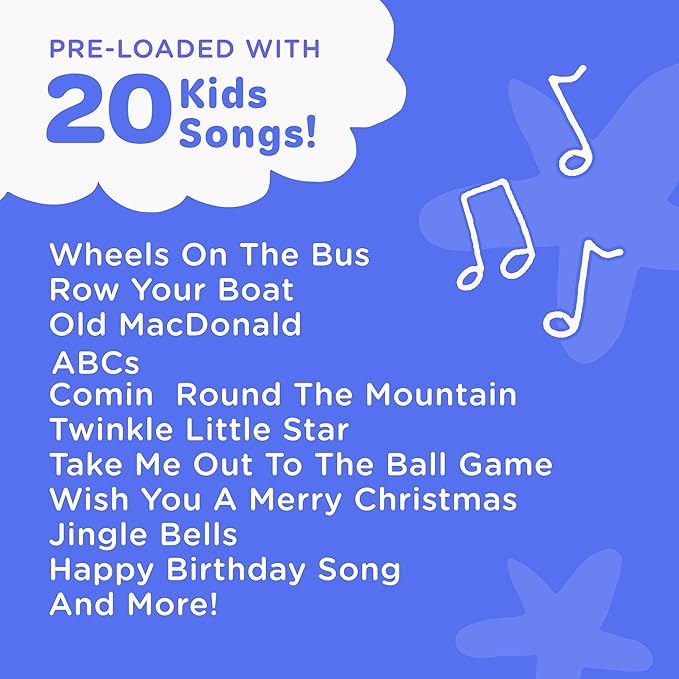 Move2Play, Kids Karaoke Microphone | Includes Pre-Loaded Songs & Bluetooth | Kids Birthday Party Gift | Toy for All Ages 2, 3, 4, 5, 6+ Year Old Girls, Boys & Toddlers