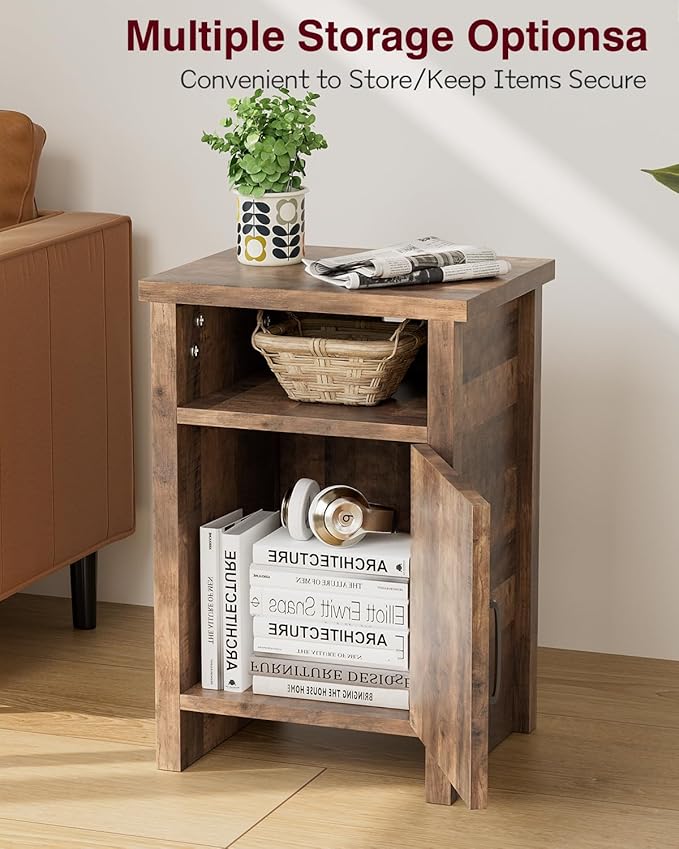 YESHOMY Farmhouse Modern Nightstand - Image 4