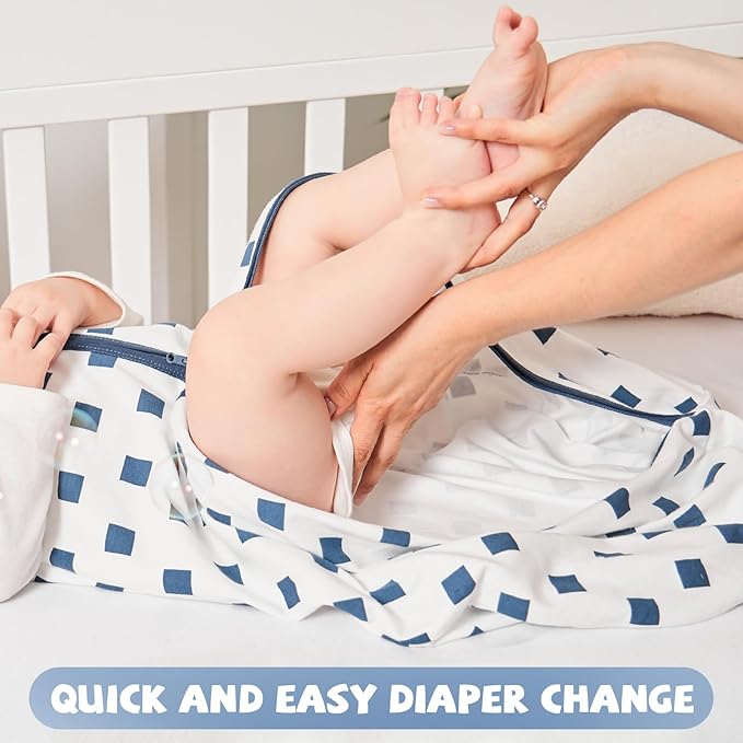 Yoofoss Baby Sleep Sack 18-24 Months Baby Wearable Blanket 100% Organic Cotton 2-Way Zipper TOG 0.5 Toddler Sleeping Sack 3 Pack,Soft Lightweight(X-Large)