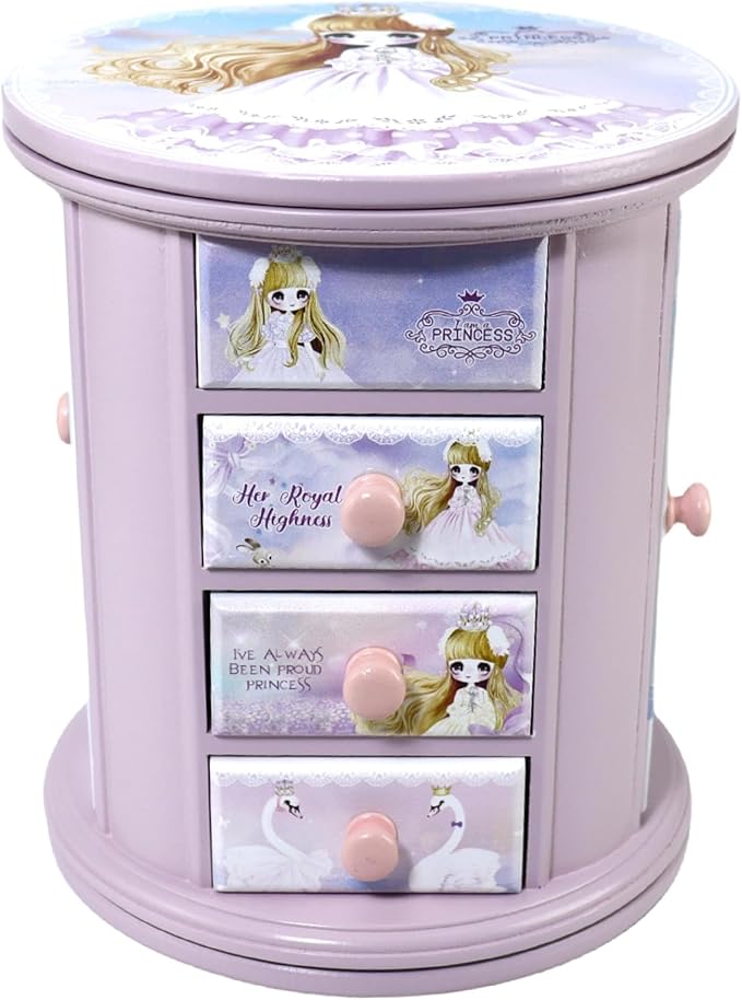 Purple Jewelry Box for Girls - Kids Organizer Little Girl Gift