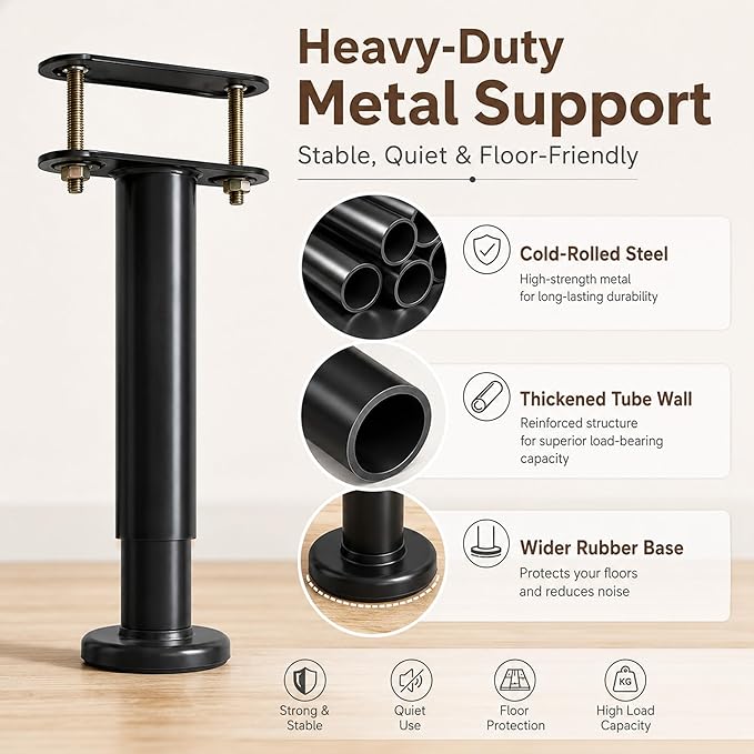 2Pcs Bed Frame Support Leg, Adjustable Height 14" to 23.6", Increase Under-Bed - Image 6