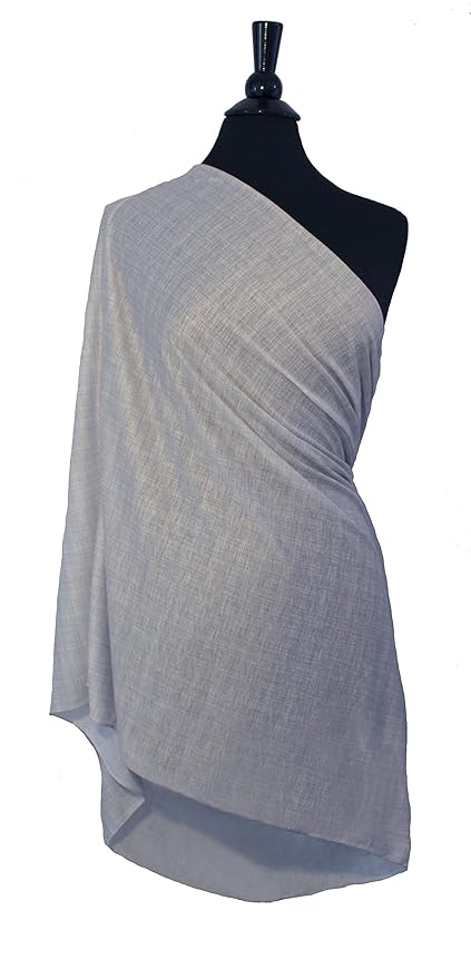 LK Baby Infinity Nursing Scarf Breastfeeding Cover Ultra Soft Premium Jersey Polyester- 100% AZO free and Safe for Baby (Light Grey Pattern)