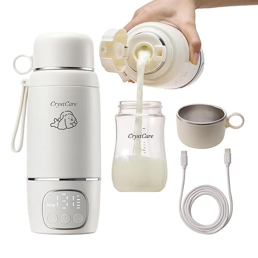 Portable Bottle Warmer for Travel - Fast Heating Breast Milk & Formula Warmer with 16,000mAh Battery, 17oz Milk Warmer for Baby on The Go,Baby Bottle Warmer for Car, Airplane（Puppy）
