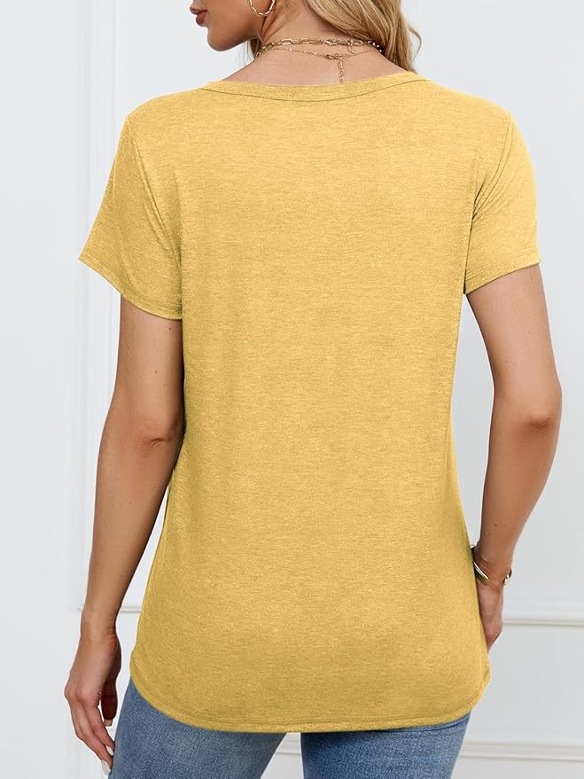 Soft Short Sleeve Shirts for Women, Crew Neck T Shirts for Women Loose Fitting Lightweight Top Basic Tee Shirt