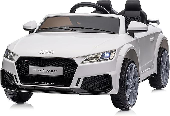 Licensed Audi Electric Kids Car, 12V Kids Ride-on Toy Car for Toddlers w/Remote - White