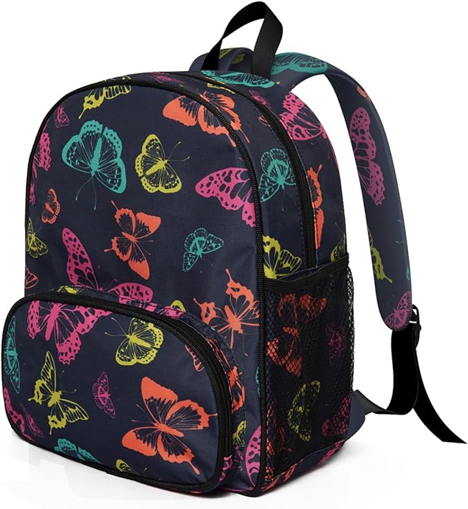 Toddler Backpack for Girls 3-8: Preschool Kindergarten Backpack - Cute Kids Backpacks for Girls-Colorful Butterfly