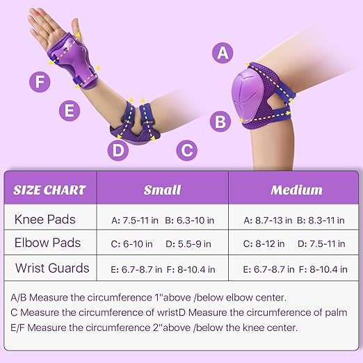 Knee Pads for Kids Knee Pads and Elbow Pads Toddler Protective Gear Set Kids Elbow Pads and Knee Pads for Girls Boys with Wrist Guards 3 in 1 for Skating Cycling Bike Rollerblading Scooter [Upgraded]