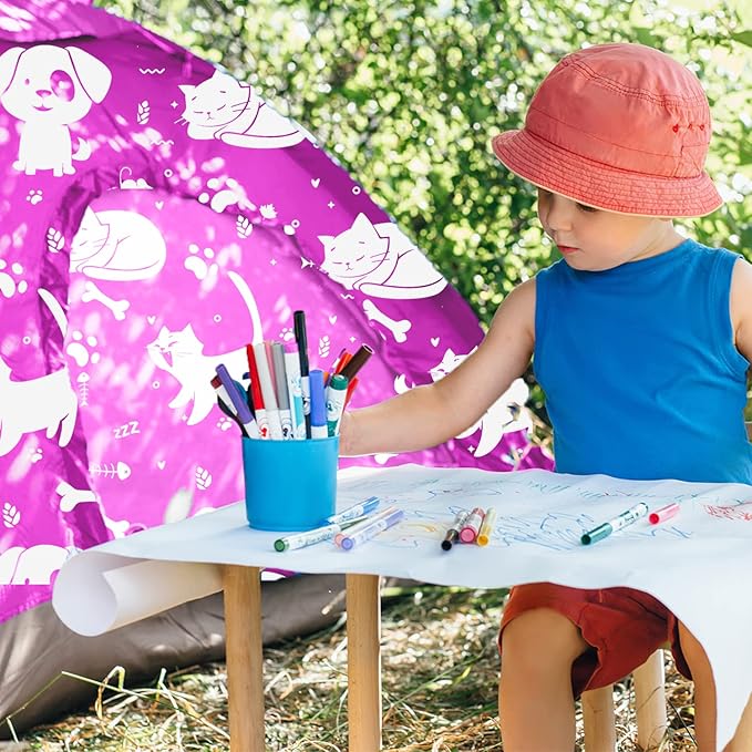 KidzAdventure 2 in 1 Indoor/Outdoor Tent for Kids, Small 1 or 2 Toddler/Kids Tent, Backpacking, Lightweight and Easy Pop up, Ideal for Backyard, Outside Camping, or Play Fort