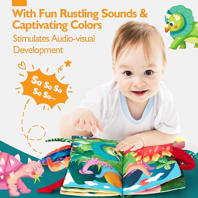 hahaland Baby Books 0-6 Months,Infant Tummy Time Toy High Contrast Sensory Toys 6 to 12 Months Touch Feel Book Baby Gifts for Boy Girl 0-3 Month Book Early Learning Toy (Single Book)