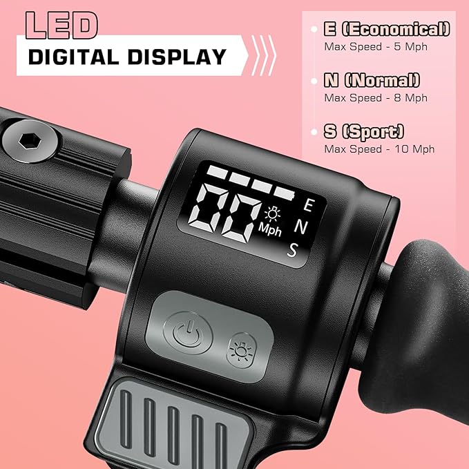 Caroma Electric Scooter for Kids Ages 6-12,150W/180WMotor,10 MPH Max Speed & 7 Miles,Colorful Lights,Adjustable Height & Speed,LED Display,Foldable Kids Electric Scooter 132 Lbs Max Load,Idea Gift