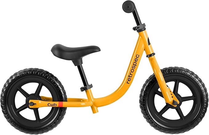 Retrospec Cub Toddler 12" Balance Bike, 18 Months - 3 Years Old, No Pedal Beginner Kids Bicycle for Girls & Boys, Flat-Free Tires, Adjustable Seat, & Durable Frame